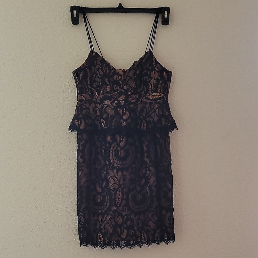 Nanette Lepore Elegant Black Lace Dress Size 4